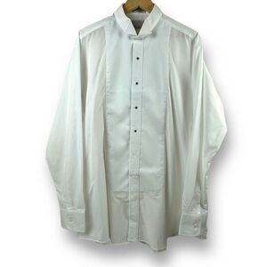Neil Allyn Men's Size XL Tuxedo Formal Shirt White Button Down Dress Shirt